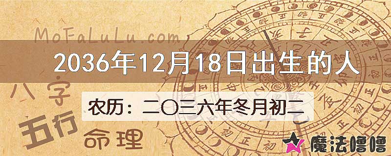 2036年12月18日出生的人