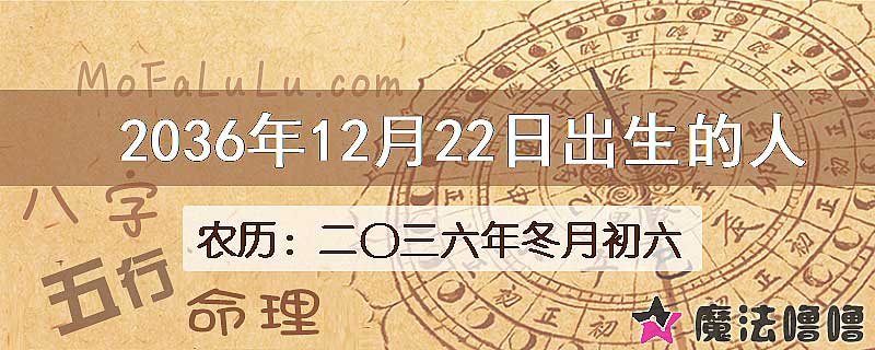 2036年12月22日出生的人