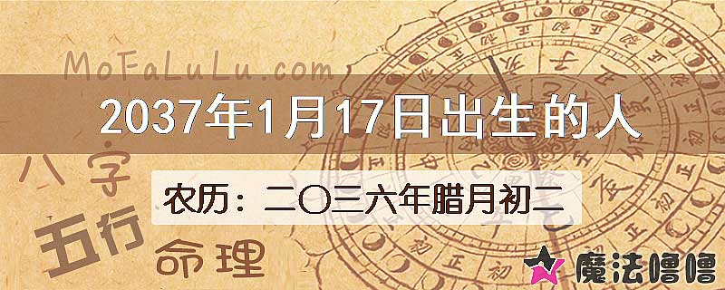 2037年1月17日出生的人
