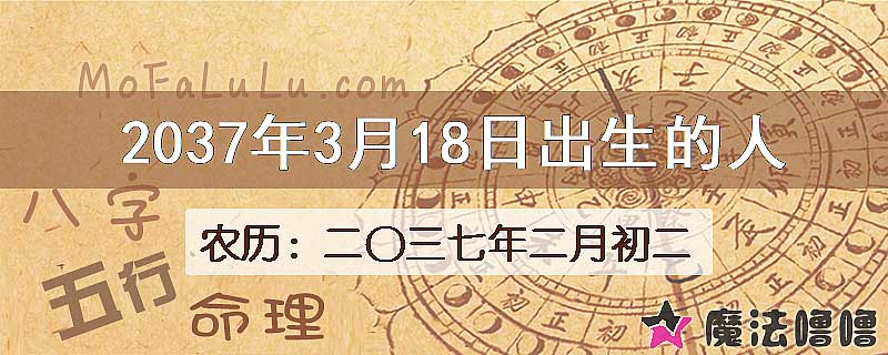2037年3月18日出生的人