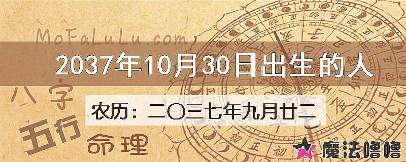 2037年10月30日出生的人