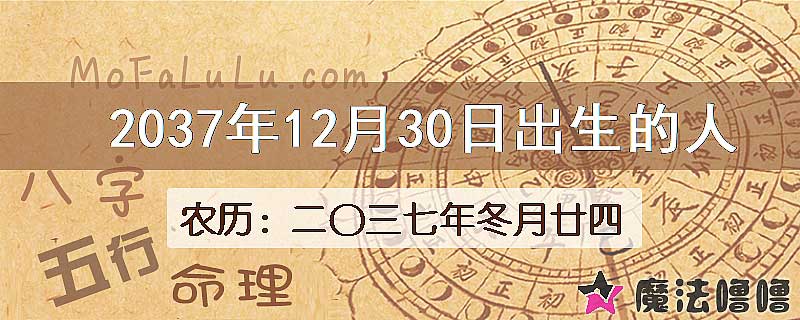 2037年12月30日出生的人