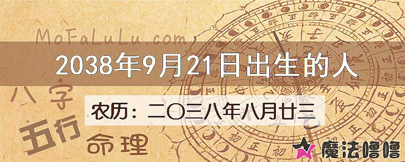 2038年9月21日出生的人