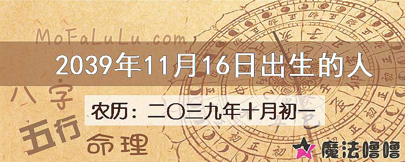 2039年11月16日出生的人