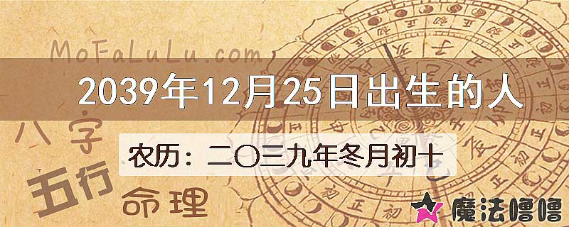 2039年12月25日出生的人