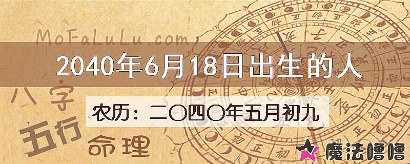 2040年6月18日出生的人