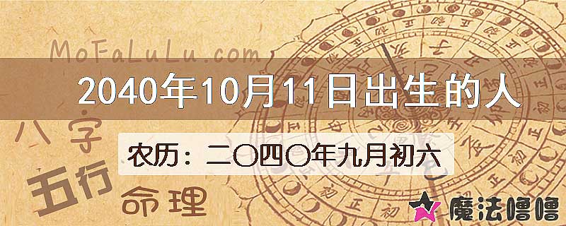 2040年10月11日出生的人