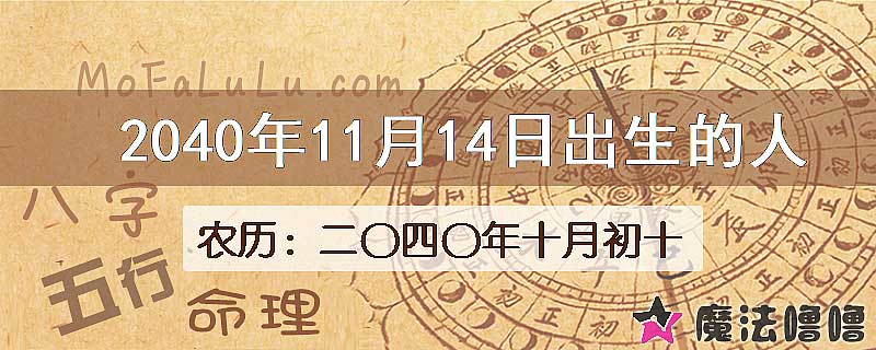 2040年11月14日出生的人