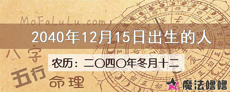 2040年12月15日出生的人
