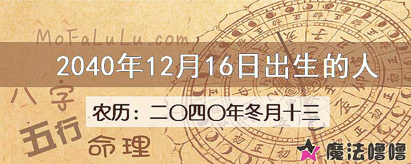 2040年12月16日出生的人
