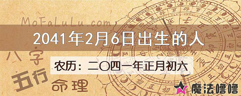 2041年2月6日出生的人