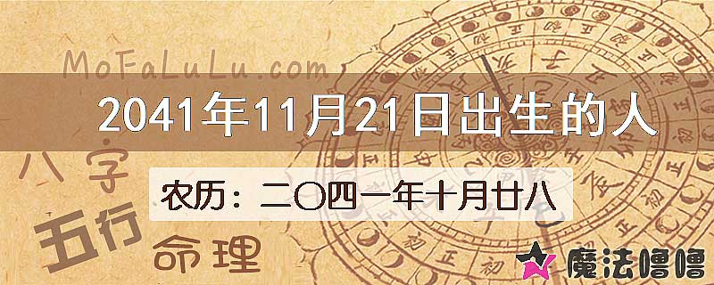 2041年11月21日出生的人