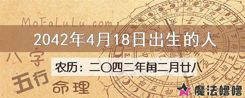 2042年4月18日出生的人