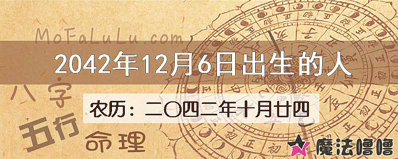 2042年12月6日出生的人