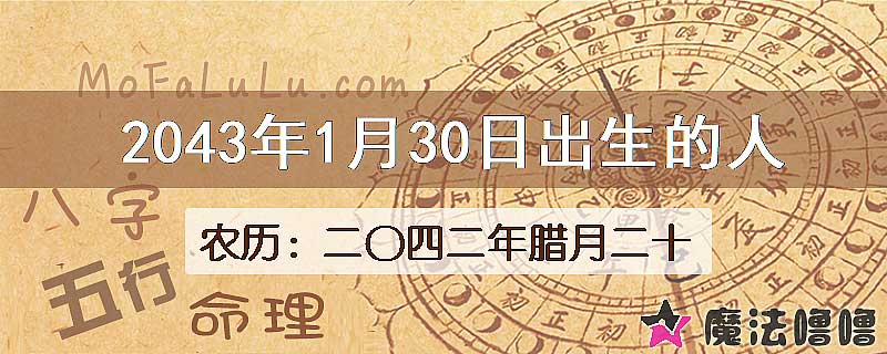 2043年1月30日出生的人