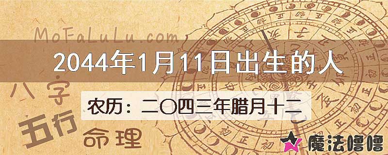 2044年1月11日出生的人