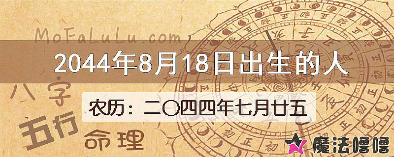 2044年8月18日出生的人