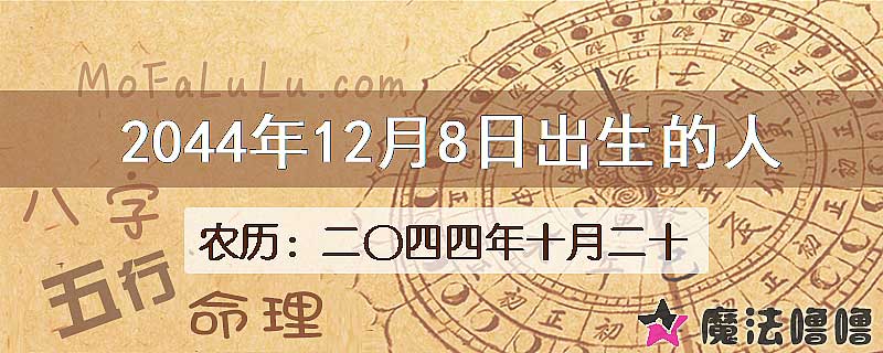 2044年12月8日出生的人