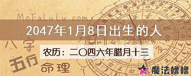 2047年1月8日出生的人