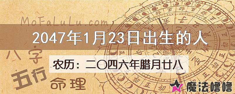2047年1月23日出生的人