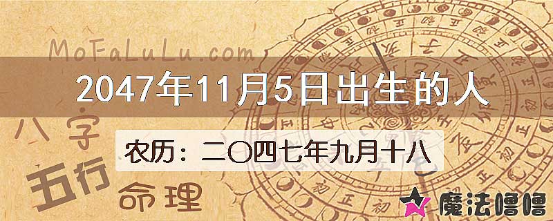 2047年11月5日出生的人