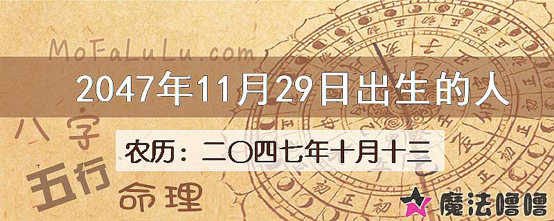 2047年11月29日出生的人