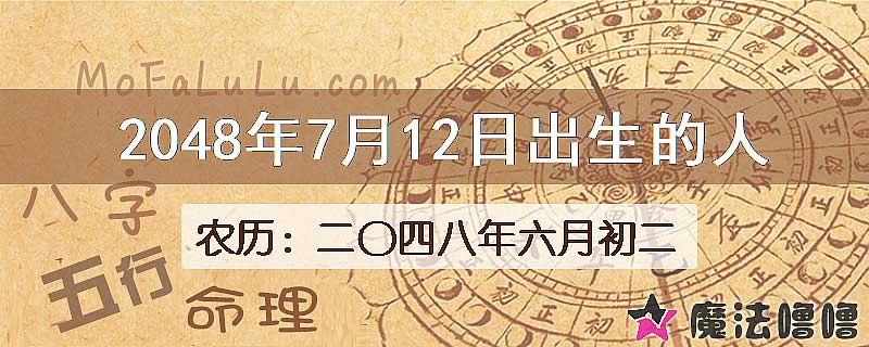 2048年7月12日出生的人