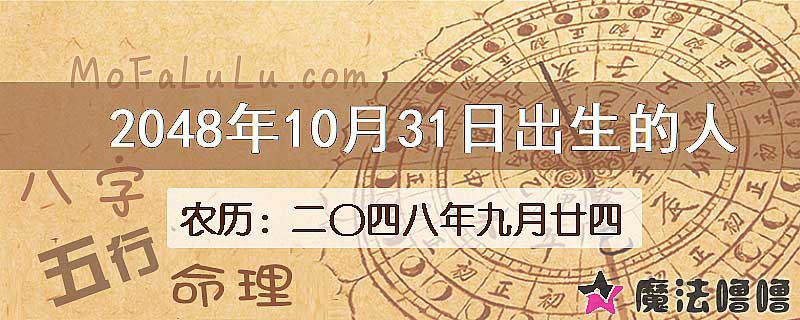 2048年10月31日出生的人
