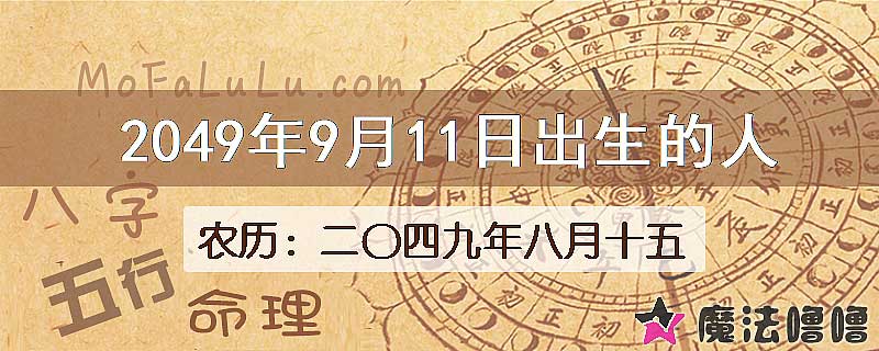 2049年9月11日出生的人