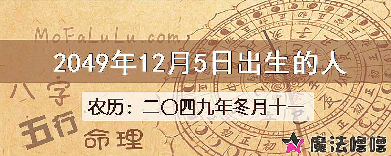 2049年12月5日出生的人