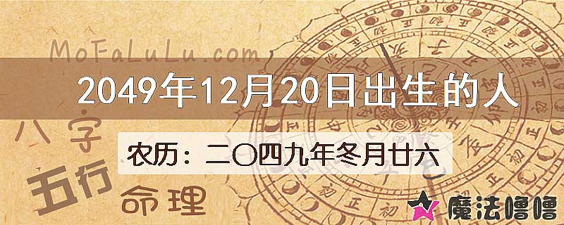 2049年12月20日出生的人