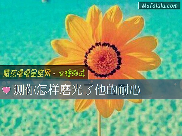 测你怎样磨光了他的耐心