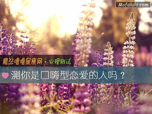 测你是口嗨型恋爱的人吗？